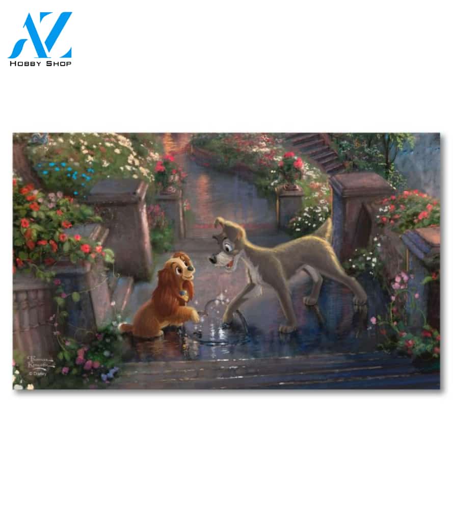 Lady And The Tramp Doormat - 18" x 30"