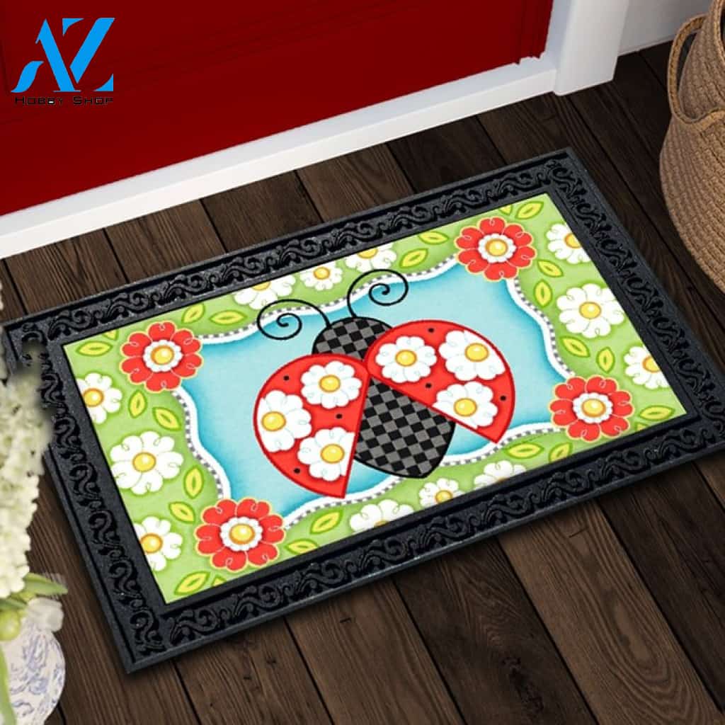 Ladybug Welcome Doormat - 18" x 30"