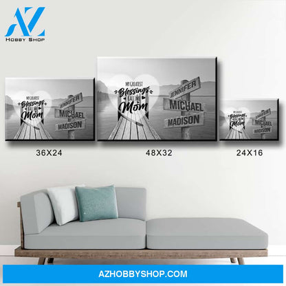 Lake Dock - Call Me Mom Multi-Names Premium Canvas