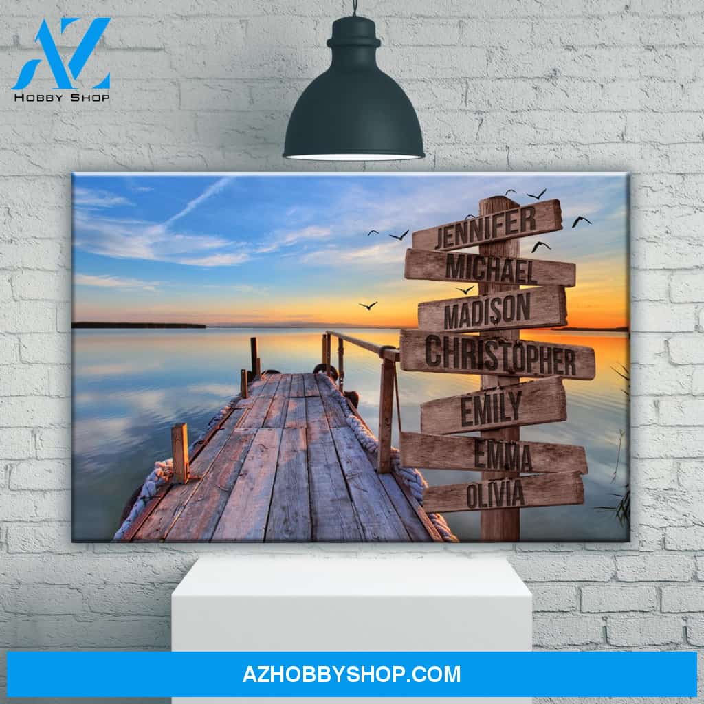 Lake Dock Color Multi-Names Premium Canvas 2