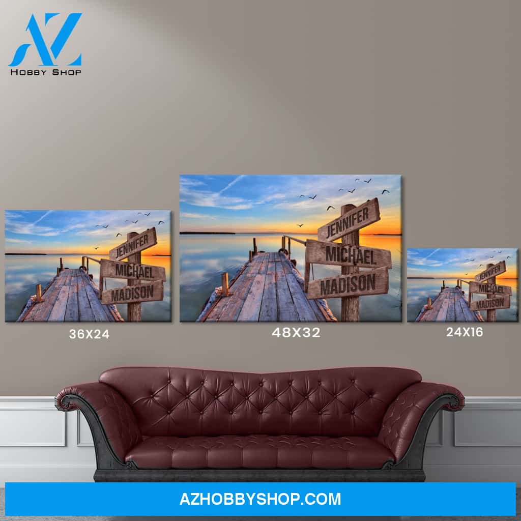 Lake Dock Color Multi-Names Premium Canvas 2