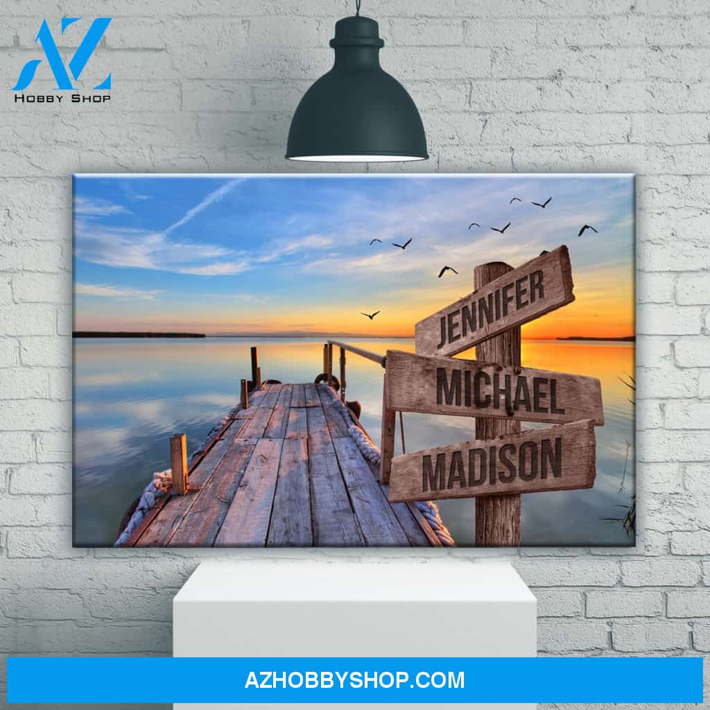 Lake Dock Color Multi-Names Premium Canvas 2