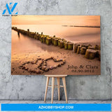 Lake dock sunset - Personalized canvas