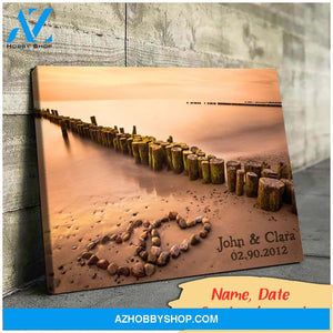 Lake dock sunset - Personalized canvas