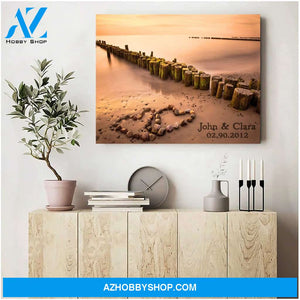 Lake dock sunset - Personalized canvas