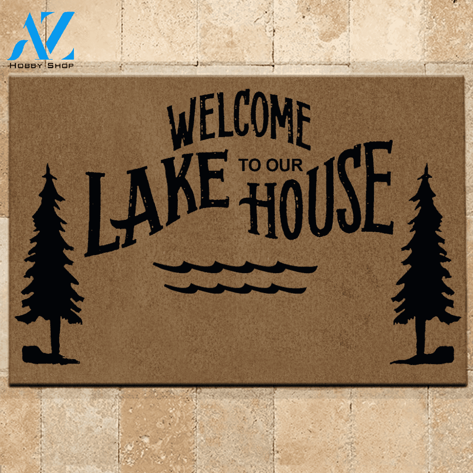 Lake Doormat Customized Welcome To Our Lake House Personalized Gift | WELCOME MAT | HOUSE WARMING GIFT
