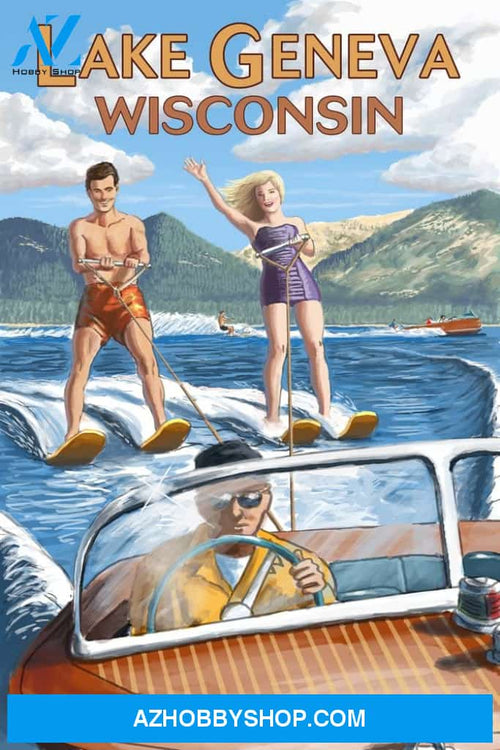 Lake Geneva Wisconsin Water Skiing Scene