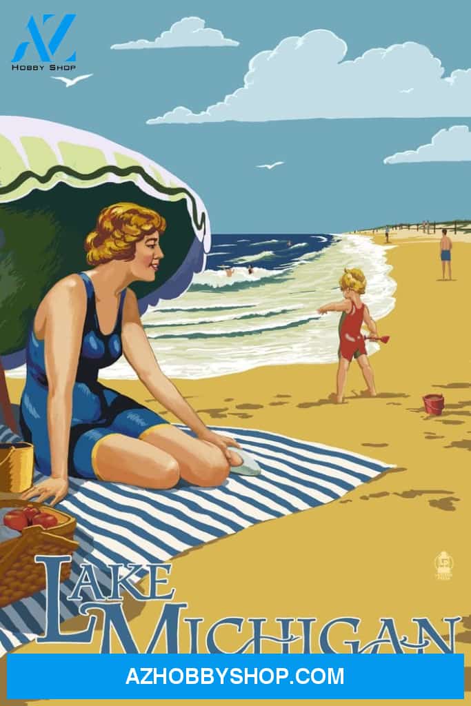 Lake Michigan Beach Scene