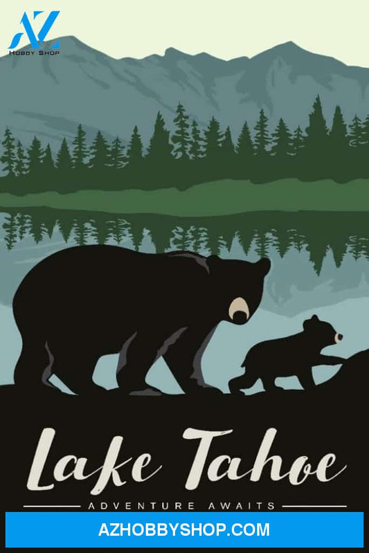 Lake Tahoe Black Bear And Cub