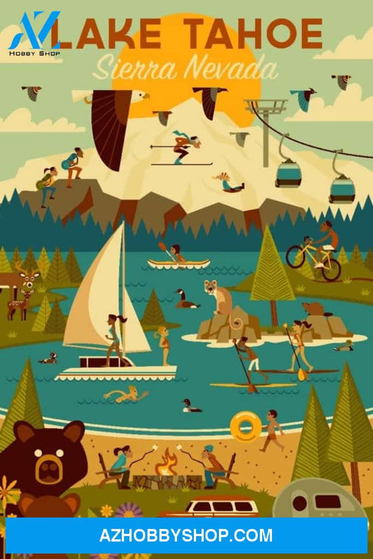 Lake Tahoe California Sierra Nevada Geometric