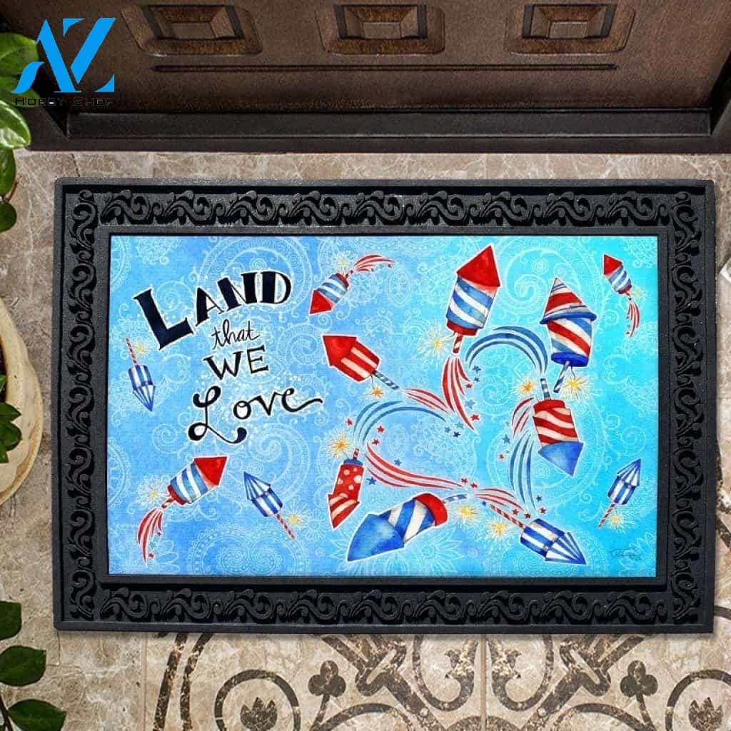 Land That We Love Fireworks Doormat - 18" x 30"
