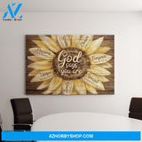 Landscape God Canvas Wall Art - Jesus Canvas Wall Art - Sunflower - God says you are Canvas