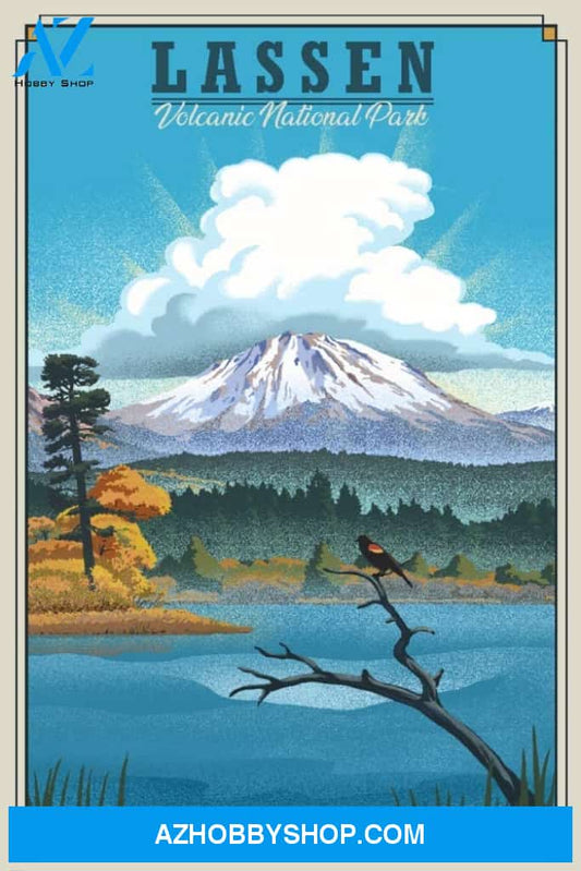 Lassen Volcanic National Park California Lithograph National Park Series