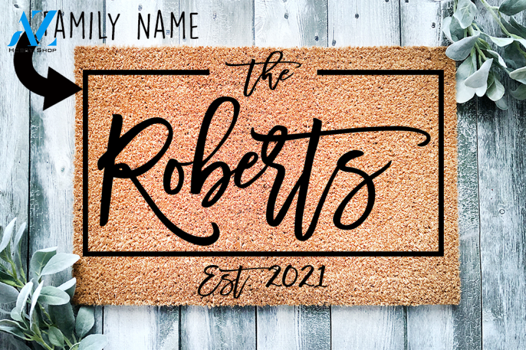 Last Name Established Date Custom Basic Doormat | Welcome Mat | House Warming Gift