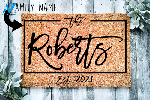 Last Name Established Date Custom Basic Doormat | Welcome Mat | House Warming Gift