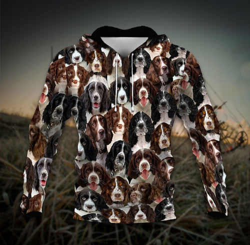 English Springer Spaniel Tthj Nby Unisex 3d Hoodie