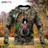 Wild Turkey Camo Hunting Camo Pattern Unisex 3d Hoodie All Over Print