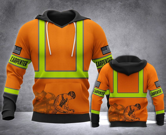 Carpenter Orange Graphic Unisex 3d Hoodie