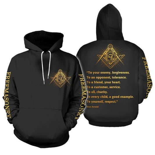 Freemasonry Black Awesome Unisex 3d Hoodie
