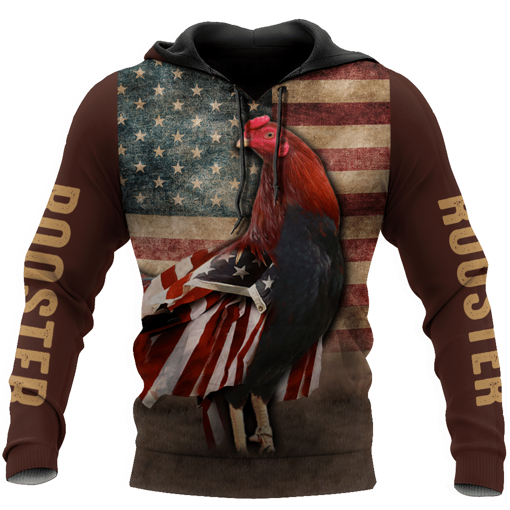Rooster Brown Best Unisex 3d Hoodie