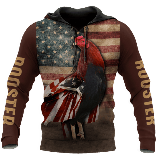 Rooster Brown Best Unisex 3d Hoodie