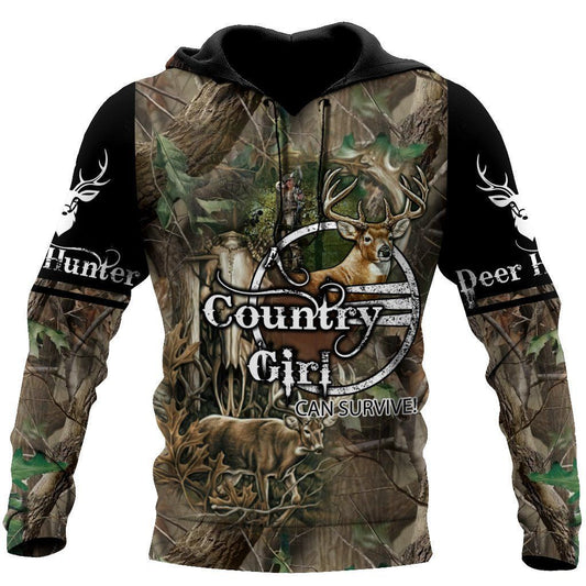 Country Girl Hunting Camouflage Awesome Unisex 3d Hoodie