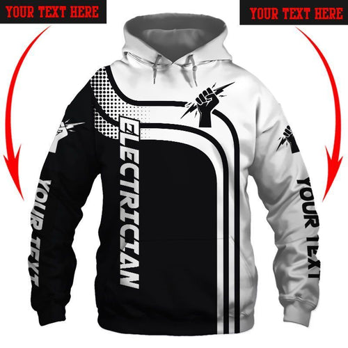 Electrician Black Personalized Awesome Unisex 3d Hoodie