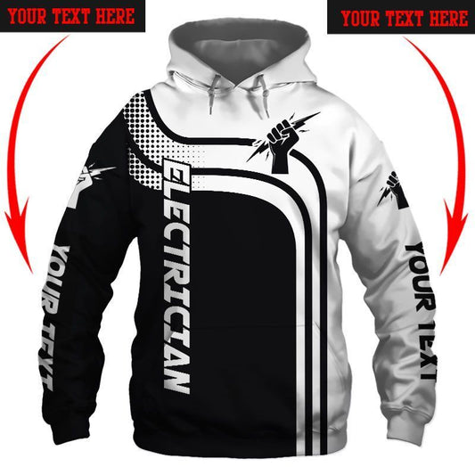 Electrician Black Personalized Awesome Unisex 3d Hoodie
