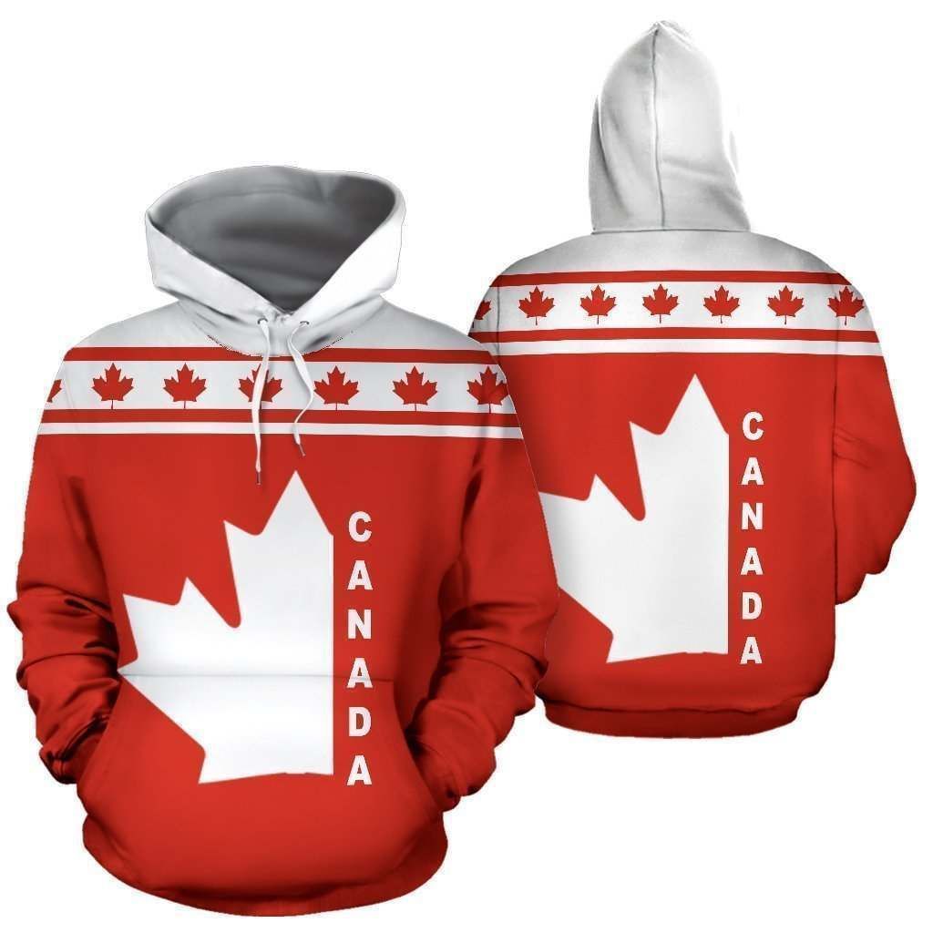 Canadian Mae Leaf Red And White Unisex 3d Hoodie