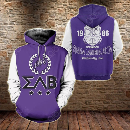 Sigma Lambda Beta Purple Version Unisex 3d Hoodie