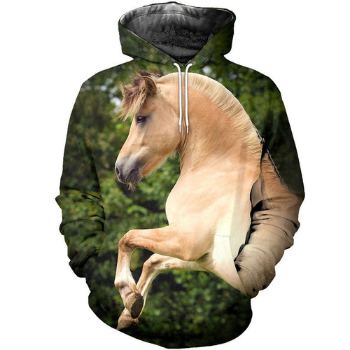Fjord Horse Green Unique Unisex 3d Hoodie All Over Print