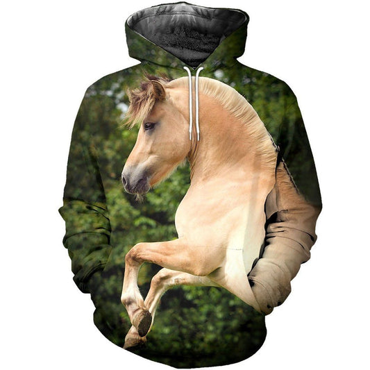 Fjord Horse Green Unique Unisex 3d Hoodie All Over Print