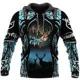 Country Girl Hunting Turquoise Camo Cool Unisex 3d Hoodie All Over Print