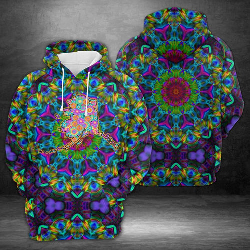 Flower Alaska Hippie Purple Unique Unisex 3d Hoodie