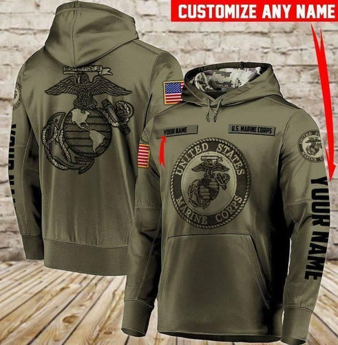 Amazing Us Marine Corps Customized Unisex 3d Hoodie All Over Print