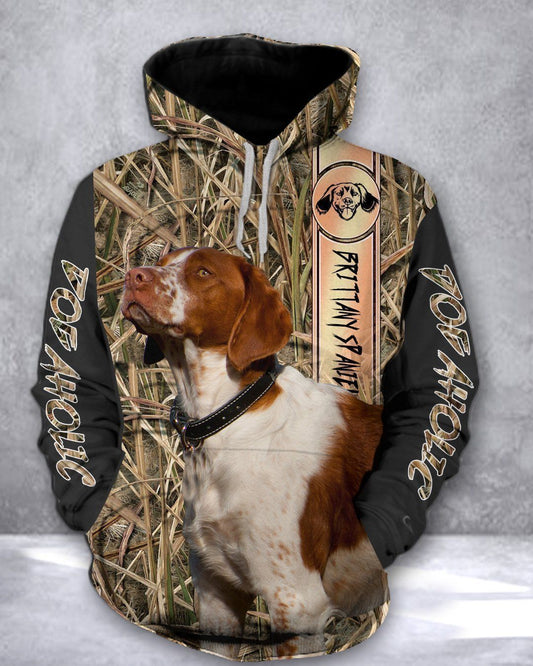 Brittany Spaniel Dog Camoflage Perfect Unisex 3d Hoodie