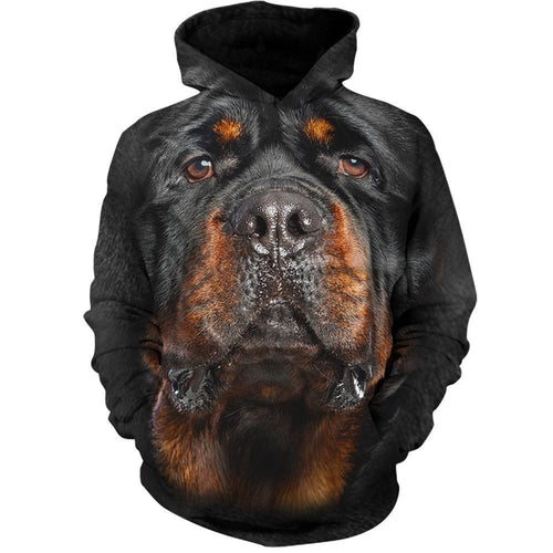 Rottweiler Black Amazing Unisex 3d Hoodie All Over Print