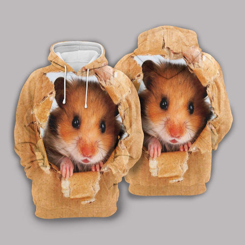 Brown Hamster Pullover Unisex 3d Hoodie