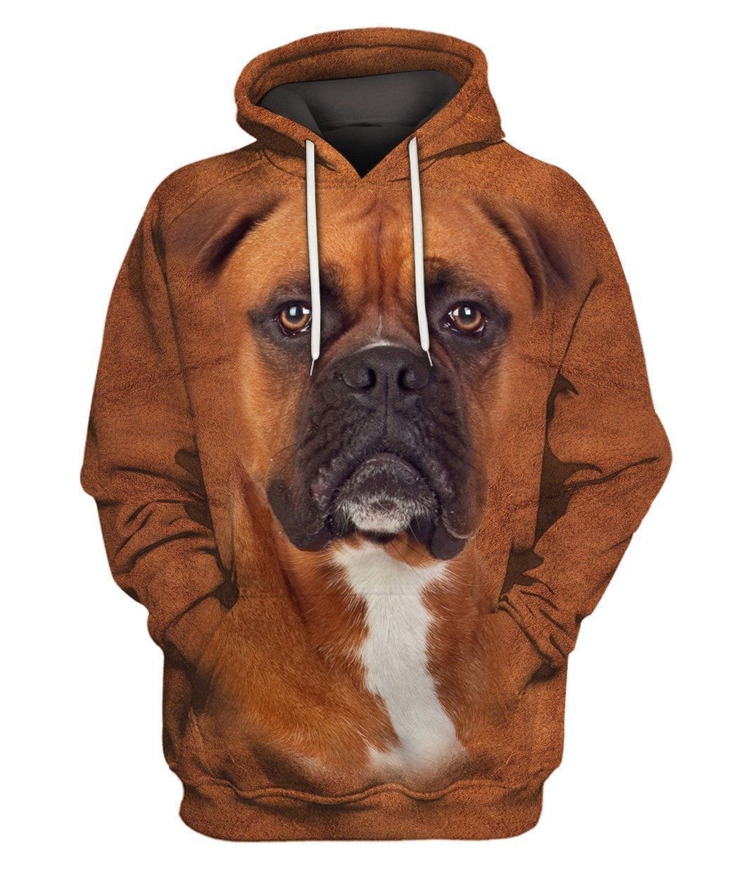 Boxer Face Hair Unisex 3d Hoodie