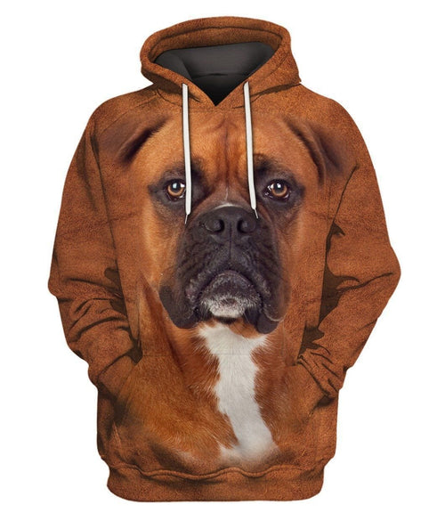 Boxer Face Hair Unisex 3d Hoodie