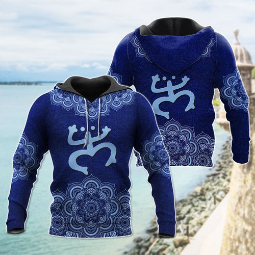 Coqui Puerto Rico Blue High Quality Unisex 3d Hoodie