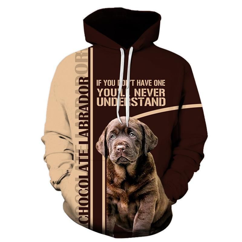 Chocolate Labrador Cute Unisex 3d Hoodie All Over Print