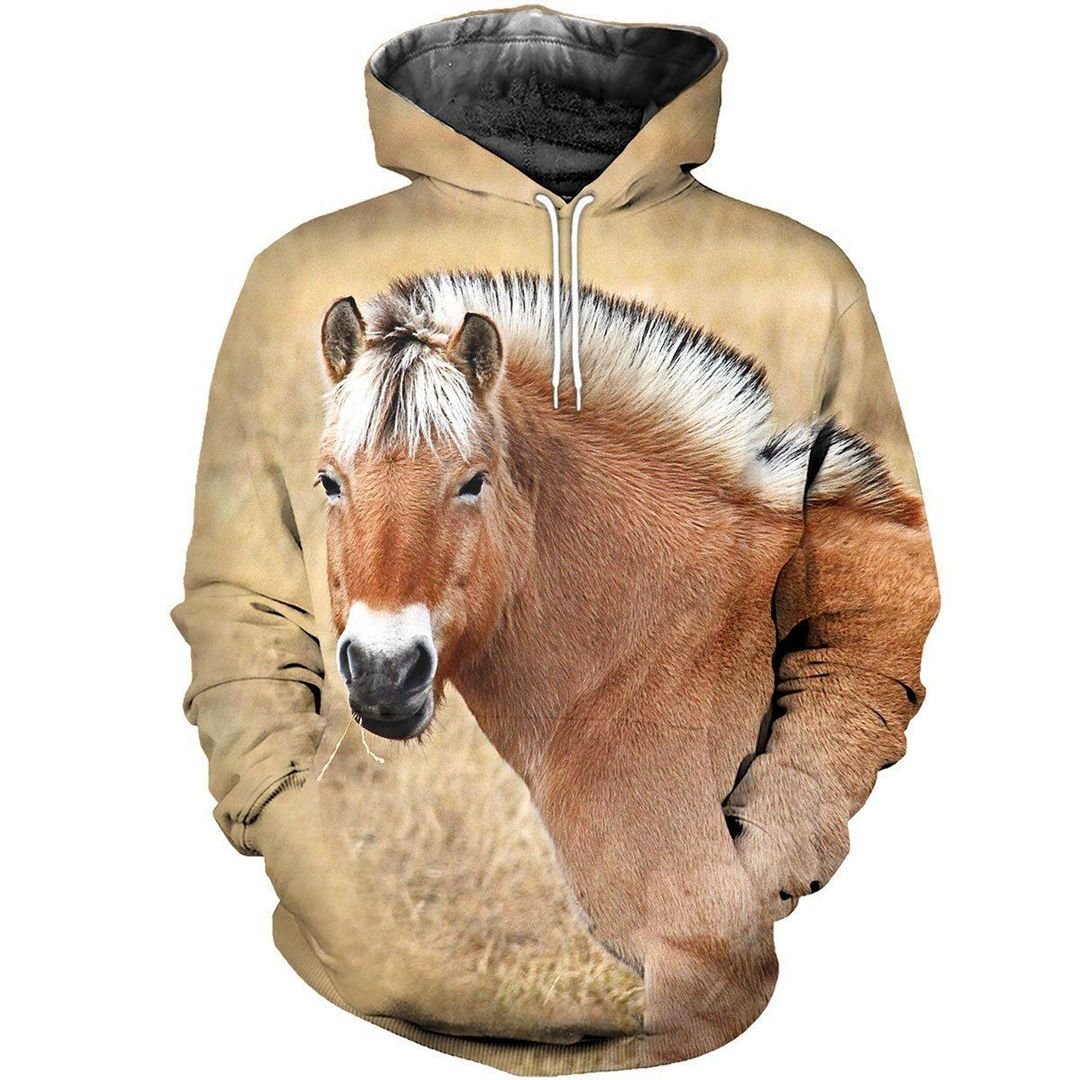 Fjord Horse Tan Awesome Unisex 3d Hoodie All Over Print