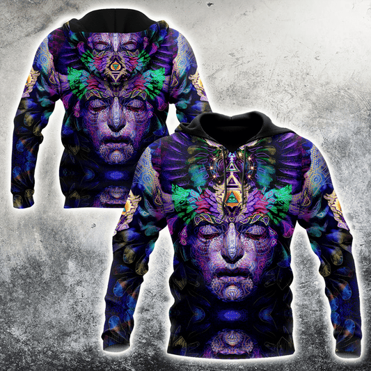 Psychedelic Purple Unique Unisex 3d Hoodie
