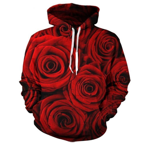 Red Roses Unique Unisex 3d Hoodie All Over Print