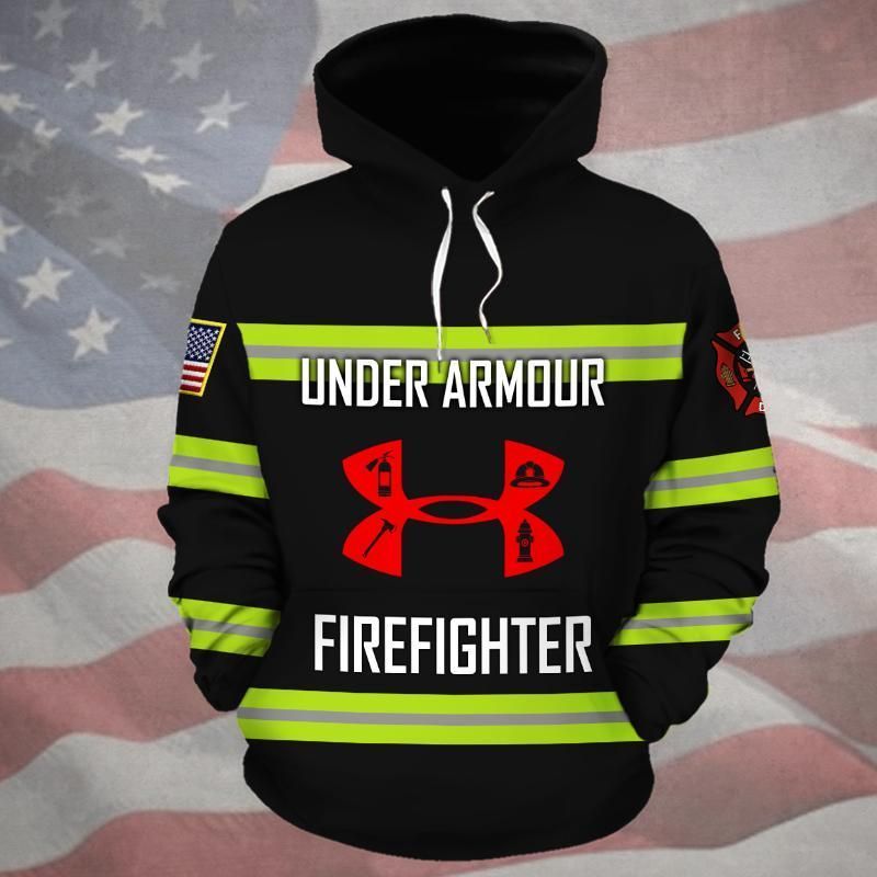 Firefighter Under Armour Black Unique Unisex 3d Hoodie