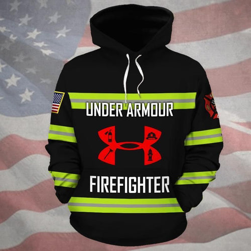 Firefighter Under Armour Black Unique Unisex 3d Hoodie