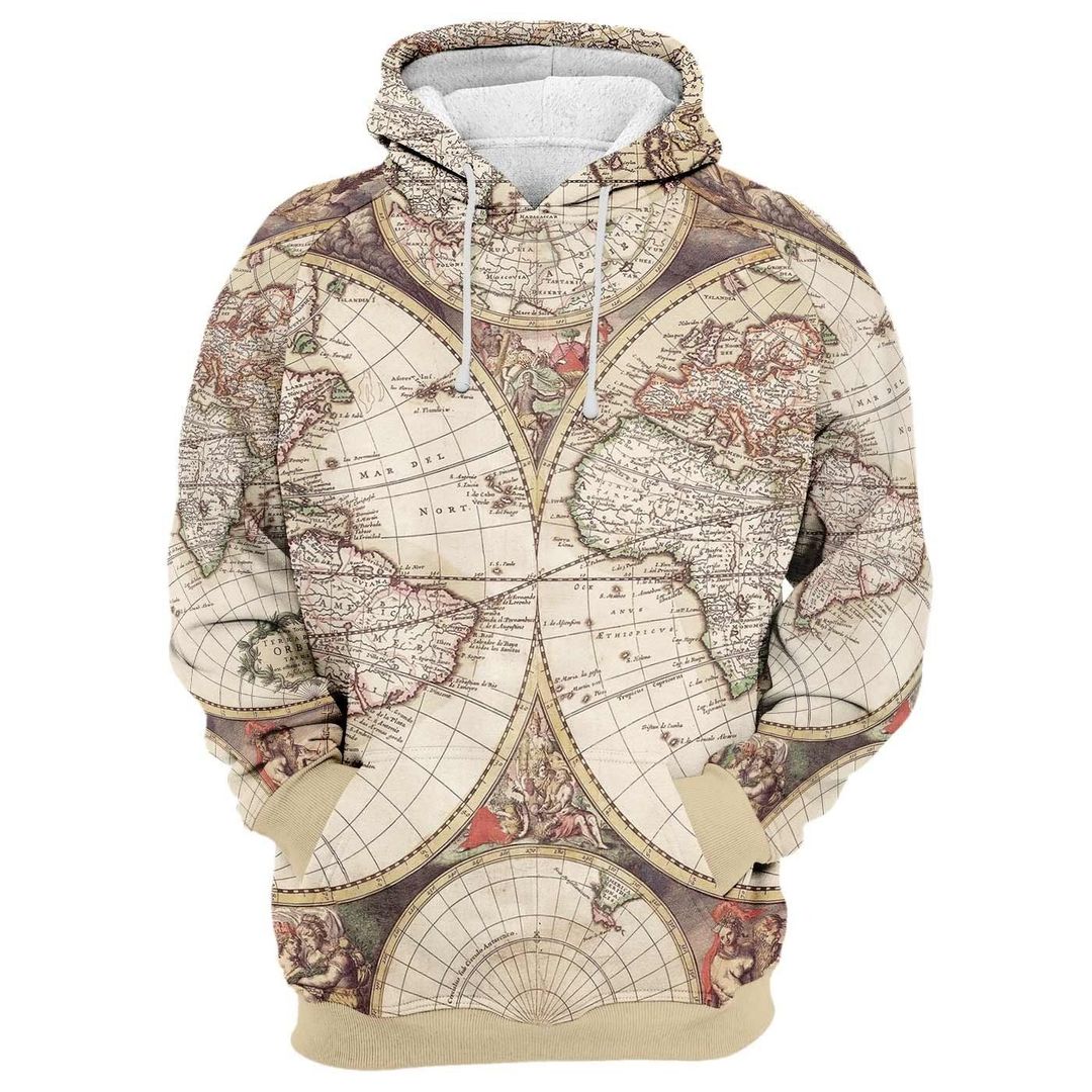 World Map Pullover Unisex 3d Hoodie