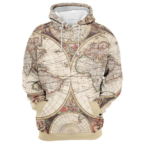 World Map Pullover Unisex 3d Hoodie