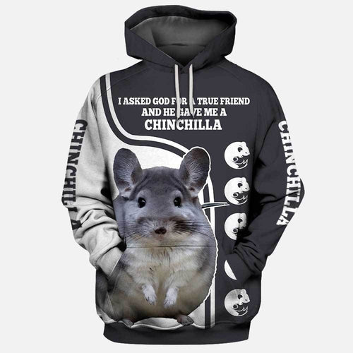 Chinchilla Grey Cute Unisex 3d Hoodie